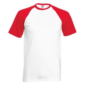 fruit of the loom mens short sleeve baseball t shirt